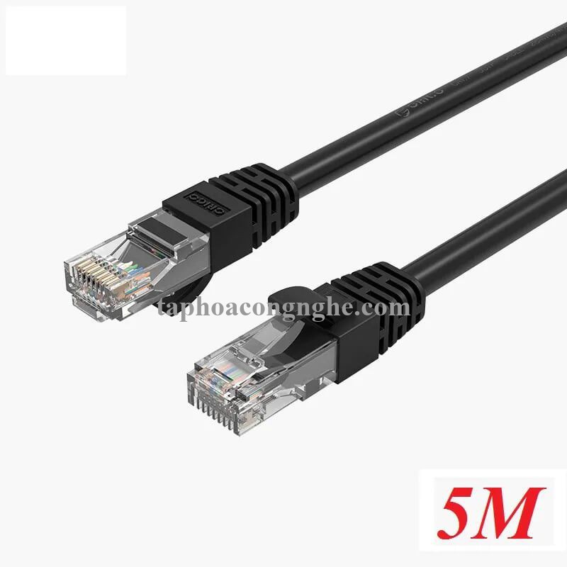 Orico 95702 PUG-C6-50-BK cat6 gigabit 5m màu đen Cáp mạng 30095702